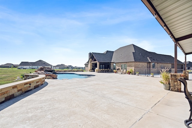 view of pool with a patio area