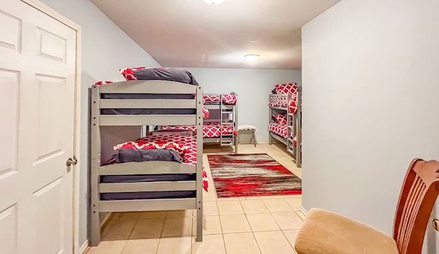 view of tiled bedroom