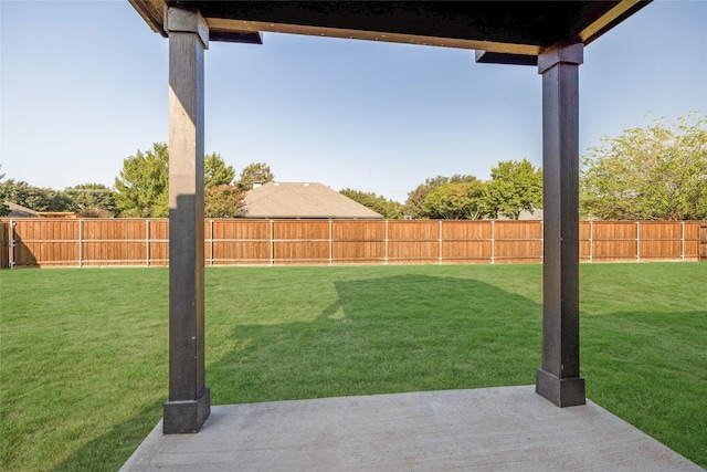 view of yard featuring a patio