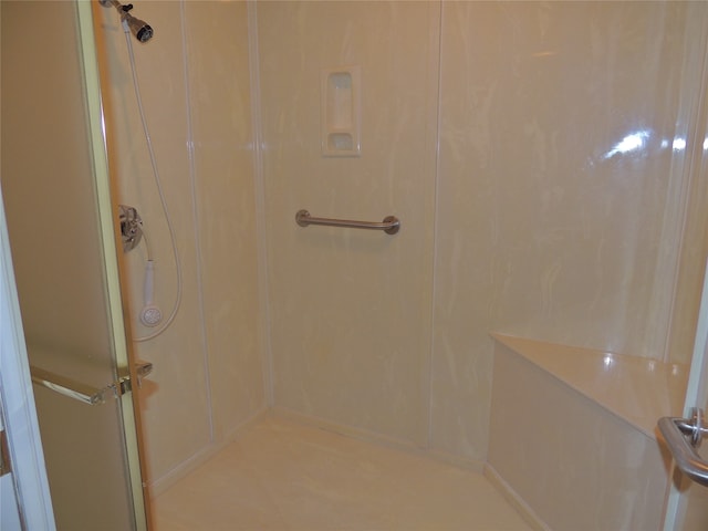 bathroom with an enclosed shower