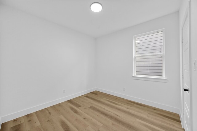 empty room featuring light wood-type flooring