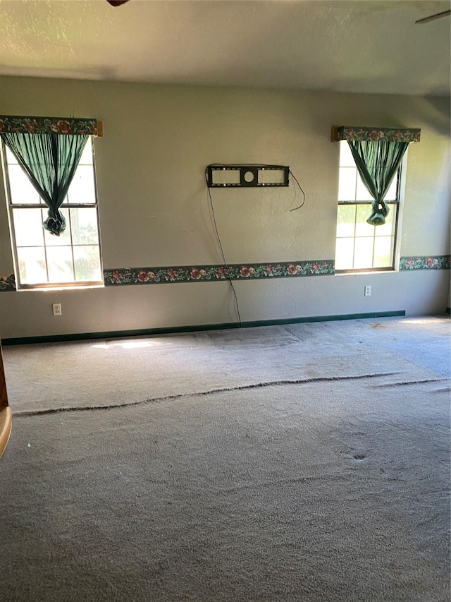 view of carpeted spare room