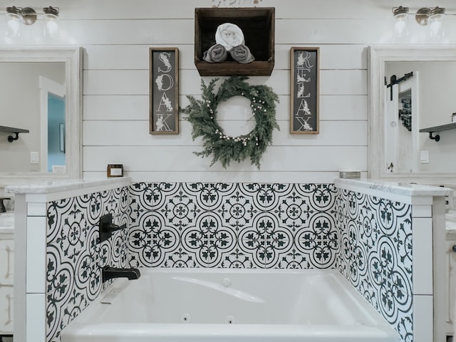 bathroom featuring a bathing tub