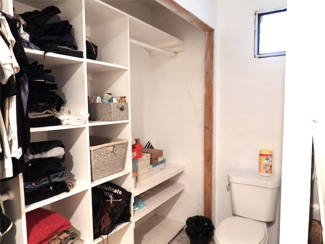 interior space with toilet