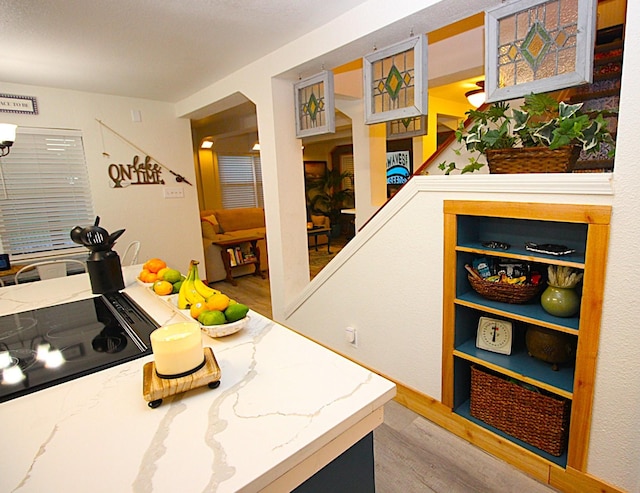 interior space with light wood-style flooring