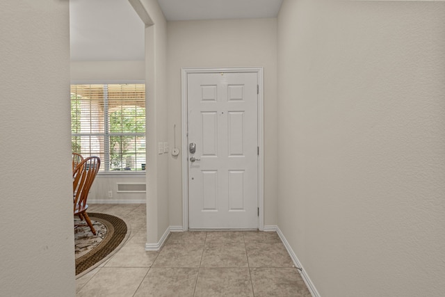 view of tiled foyer