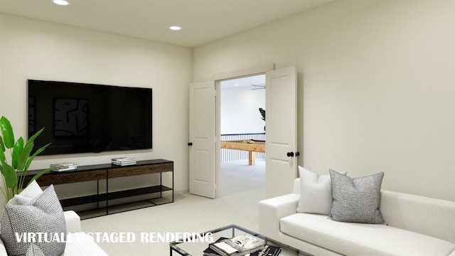 view of carpeted living room