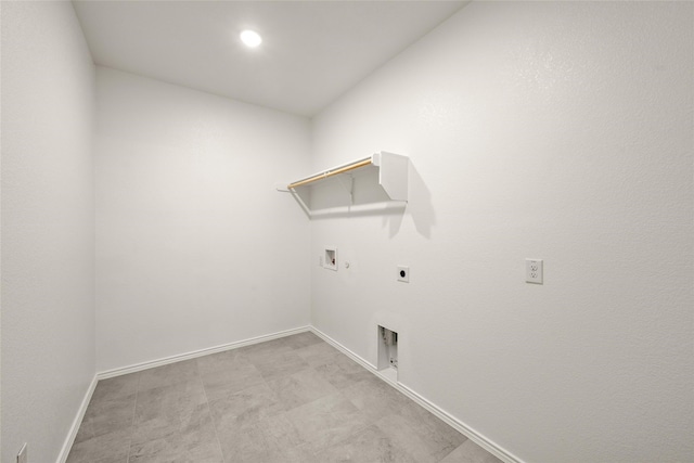 laundry room with hookup for a washing machine and electric dryer hookup