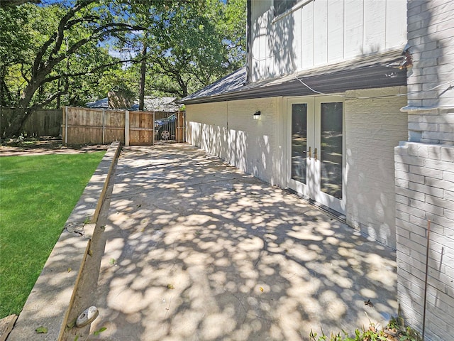 view of patio with french doors