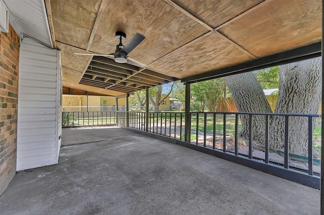 view of patio / terrace with ceiling fan