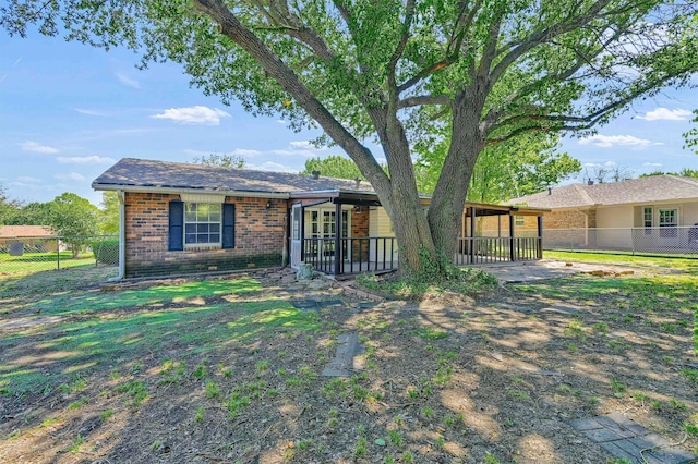 view of ranch-style home