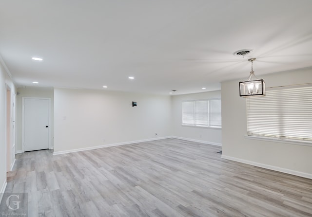 interior space with light wood-type flooring