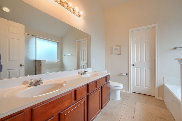 carpeted bedroom featuring vaulted ceiling and ceiling fan