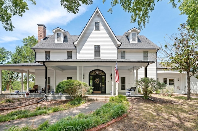 view of front of home featuring a porch