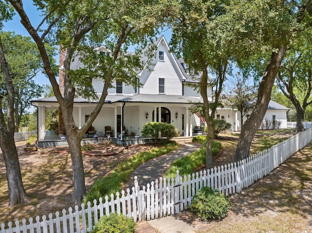 farmhouse-style home with a porch