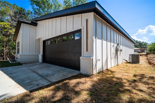 garage featuring central AC