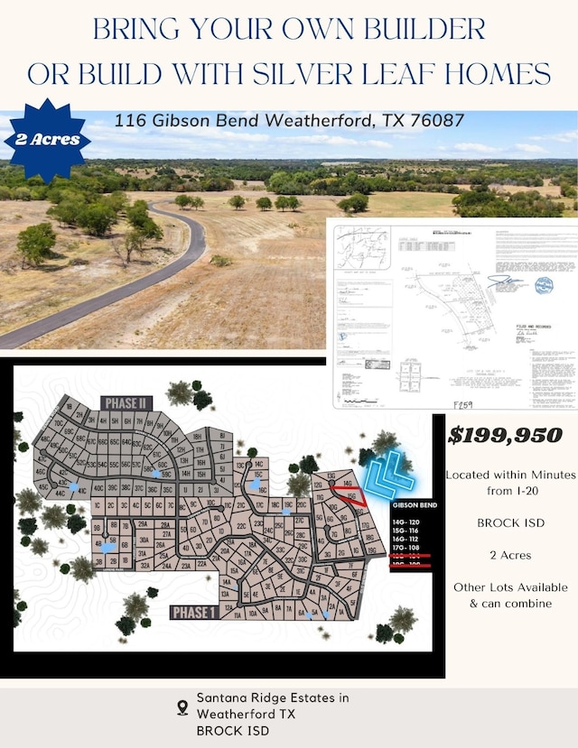 116 Gibson Bnd, Weatherford TX, 76087 land for sale