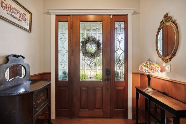 foyer entrance featuring a wealth of natural light