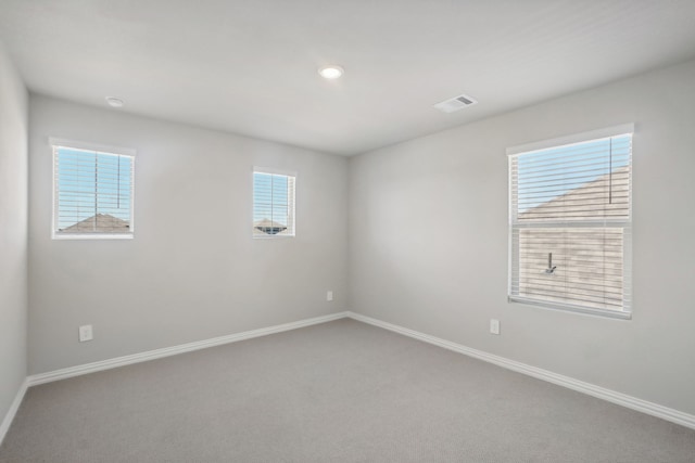 empty room featuring carpet flooring and a healthy amount of sunlight