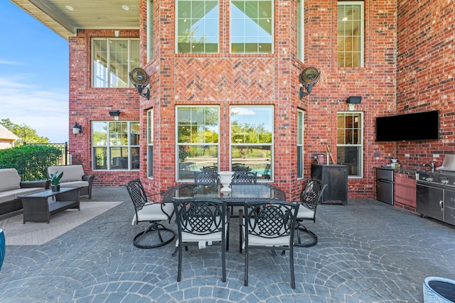 view of patio / terrace featuring area for grilling