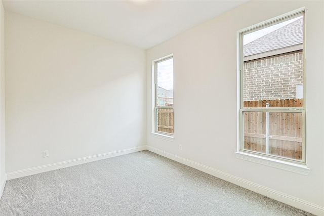 view of carpeted spare room