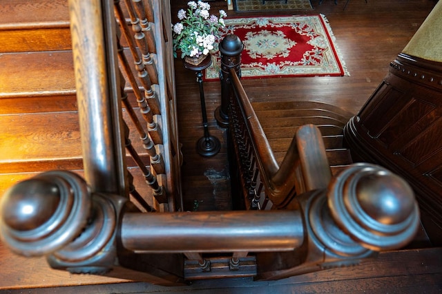 room details featuring wooden walls