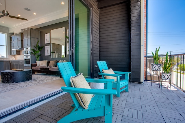 view of patio featuring an outdoor hangout area