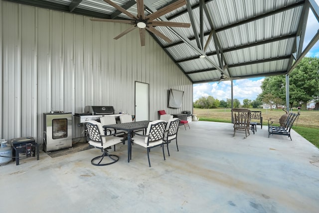 view of patio / terrace with ceiling fan