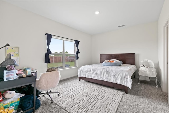 view of carpeted bedroom