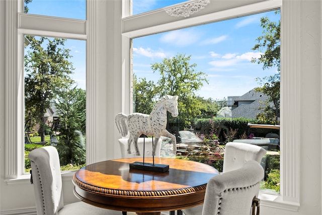 view of dining space