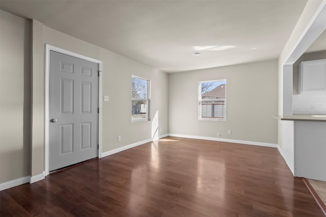 interior space featuring dark hardwood / wood-style flooring