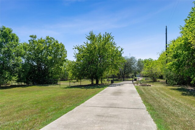 view of community with a lawn