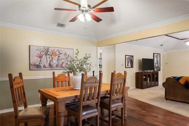 bedroom featuring a tray ceiling, ceiling fan, and dark hardwood / wood-style floors