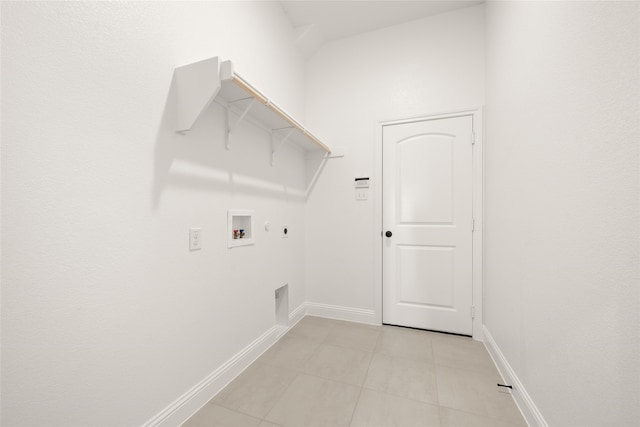 laundry area featuring hookup for a washing machine, gas dryer hookup, and electric dryer hookup