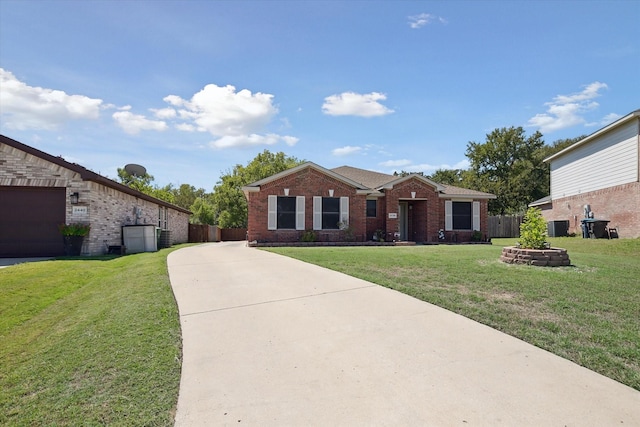 ranch-style house with a front yard