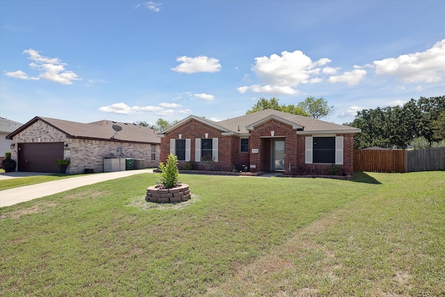 ranch-style house with a front yard