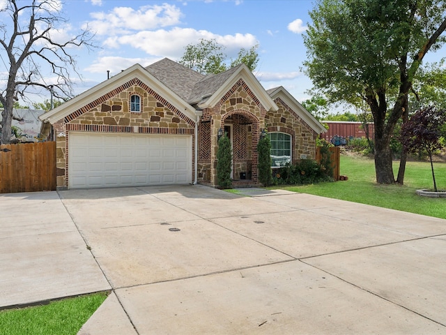 view of front of home with a front lawn