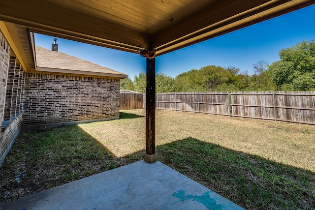 view of yard featuring a patio area