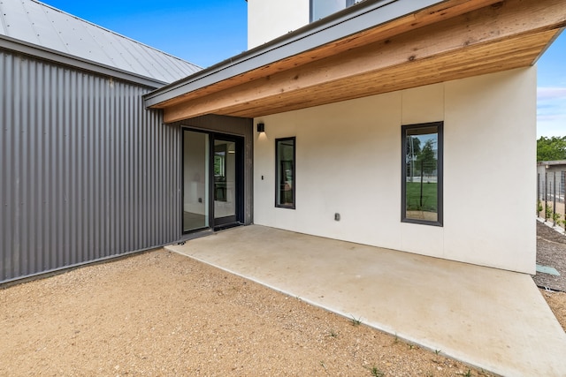 exterior space with a patio area