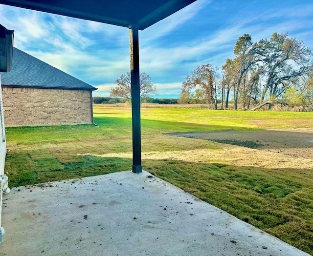 view of yard featuring a patio area