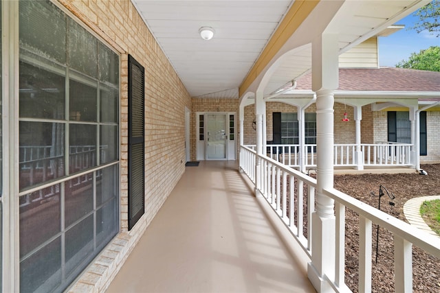 balcony with covered porch