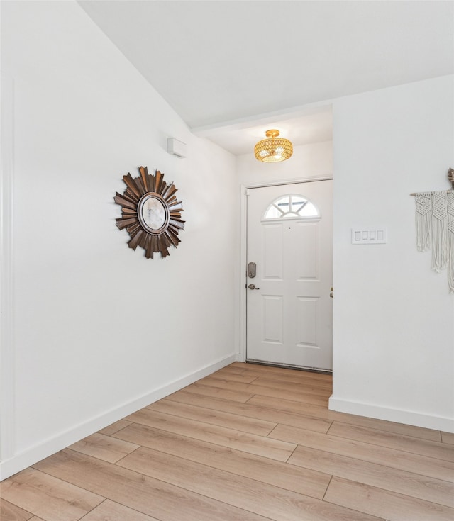 entrance foyer featuring light hardwood / wood-style flooring