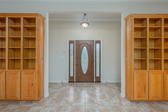 foyer with crown molding