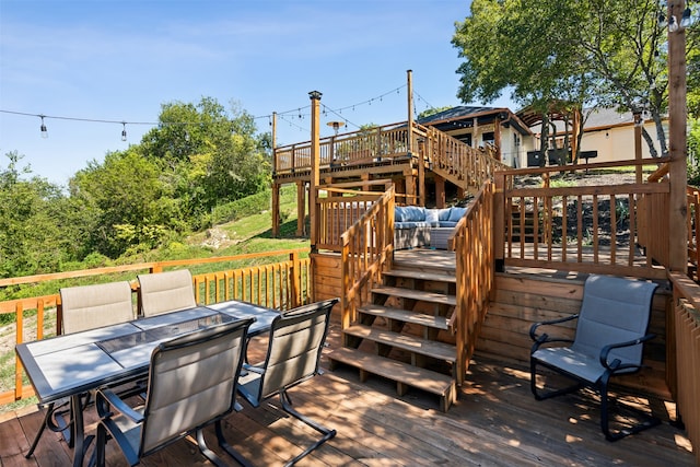 view of wooden terrace