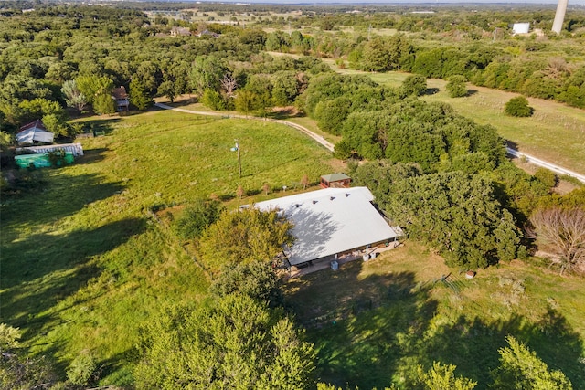 bird's eye view with a rural view