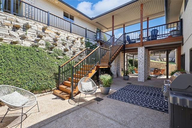 view of patio with grilling area