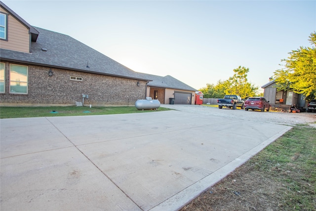 view of home's exterior featuring a garage