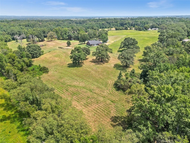 drone / aerial view featuring a rural view