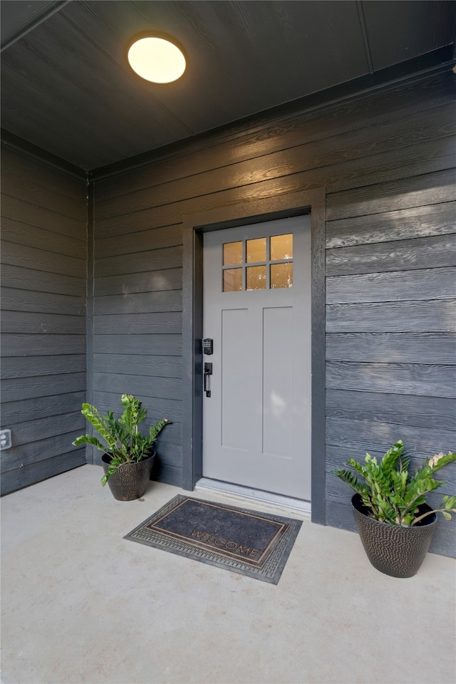 view of doorway to property