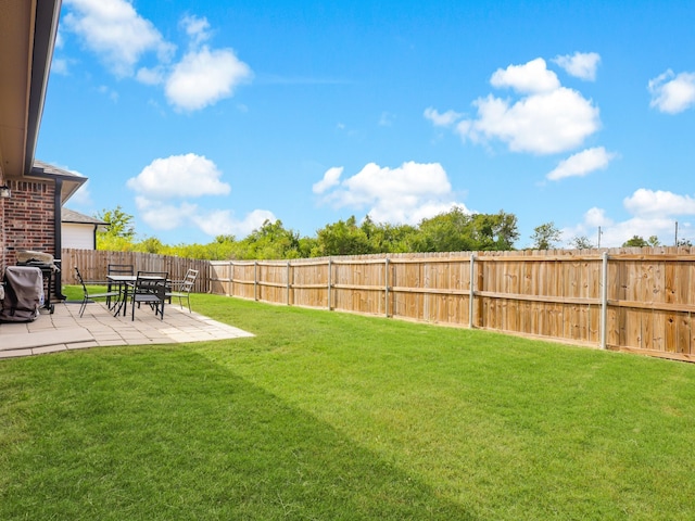 view of yard featuring a patio